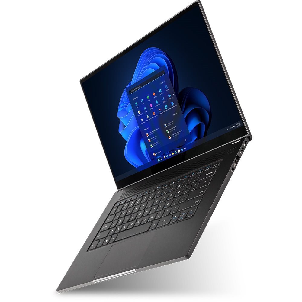 Matériel informatique professionnel : ordinateur portable et poste de travail
